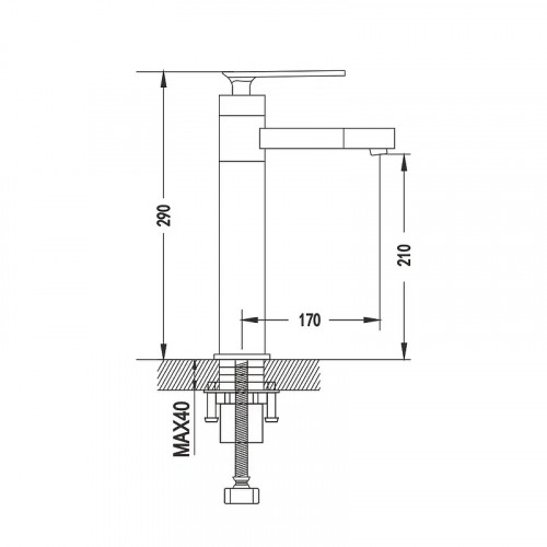 Смеситель для раковины Shevanik S6611F цвет Белый Хром