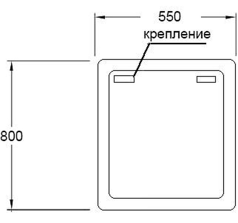 Зеркало SanVit Армония 55 zarm55 с подсветкой с инфракрасным выключателем