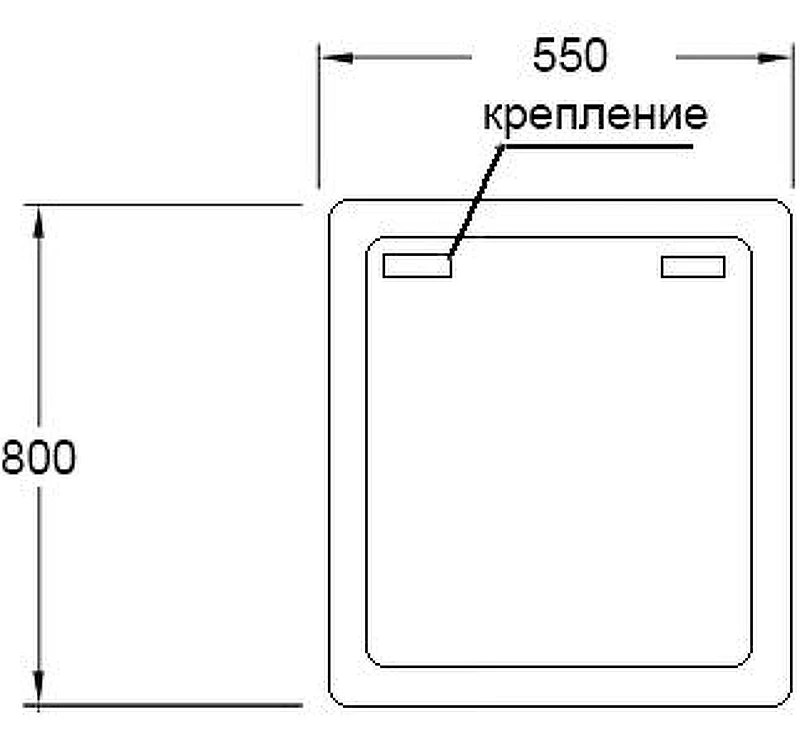 Зеркало SanVit Армония 55 zarm55 с подсветкой с инфракрасным выключателем