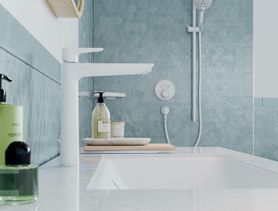 Смеситель для раковины Hansgrohe Talis E 71716700 Белый матовый латунь