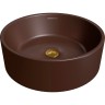 Раковина-чаша Grossman Color 41 GR-3013BRM Коричневая матовая фаянс накладная