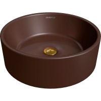 Раковина-чаша Grossman Color 41 GR-3013BRM Коричневая матовая фаянс накладная