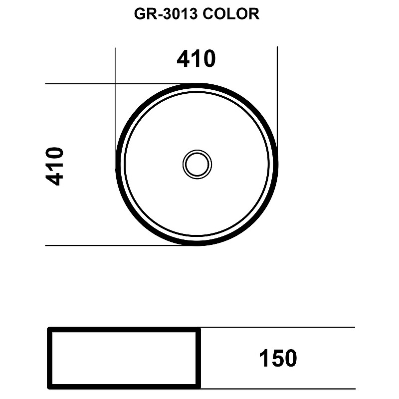 Раковина-чаша Grossman Color 41 GR-3013BRM Коричневая матовая фаянс накладная
