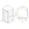 Душевой уголок RGW Passage 90x90 410832199-011 профиль цвет Хром стекло прозрачное