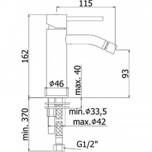 Смеситель для биде Paffoni Light LIG131HGSP Золото медовое брашированное латунь