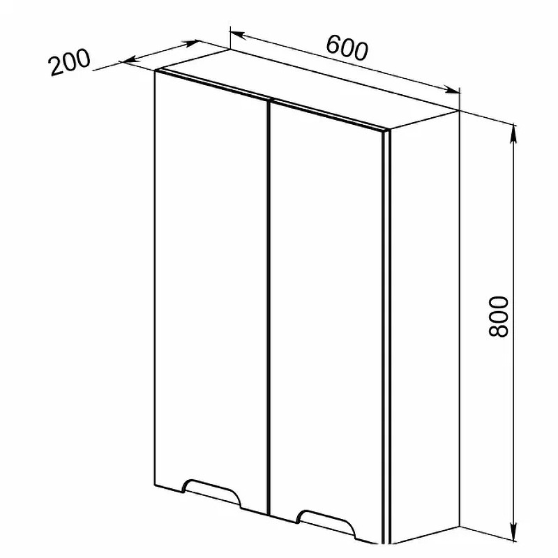 Подвесной шкаф Orange Рио 60 SNR 60-02 Белый МДФ / ЛДСП