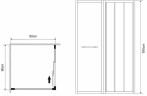 Душевой уголок Grossman Alba 90х90 GR-9090Al1 профиль Хром стекло прозрачное