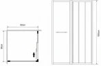 Душевой уголок Grossman Alba 90х90 GR-9090Al1 профиль Хром стекло прозрачное