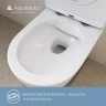 Комплект унитаза с инсталляцией Aqueduto Ovo AQDS025 с сиденьем Микролифт и Белой глянцевой клавишей смыва фаянс подвесной