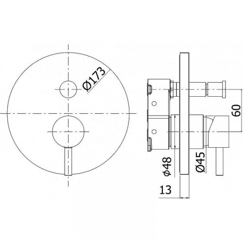 Смеситель для душа Paffoni Light LIGBOX015CR цвет Хром