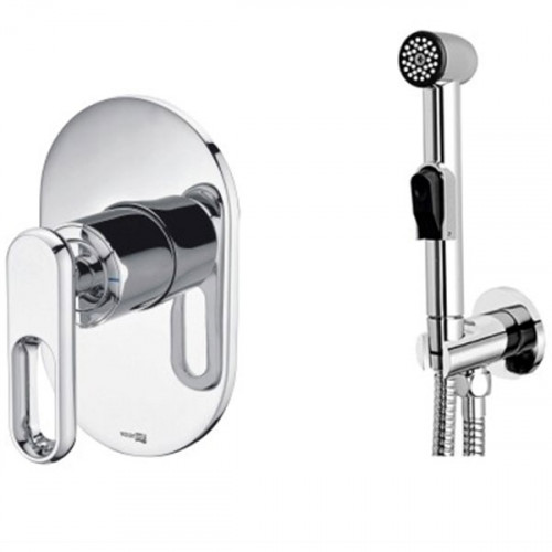 Гигиенический душ со смесителем WasserKRAFT Kammel A111857 Хром латунь на стену