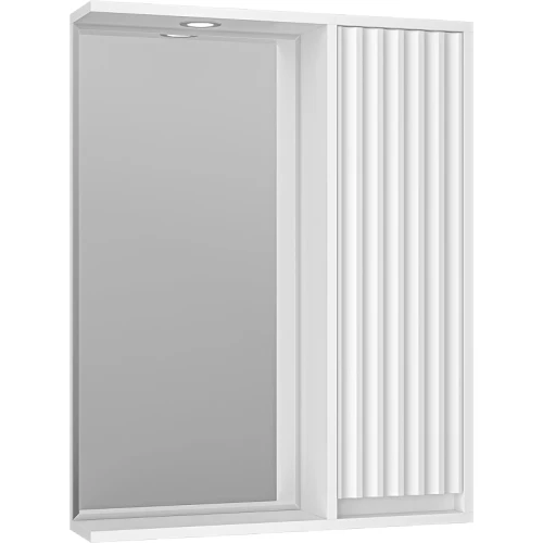 Зеркало со шкафом Brevita Balaton 65 R BAL-04065-01-П с подсветкой Белое матовое МДФ / ЛДСП, стекло
