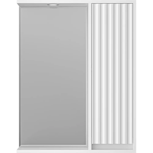 Зеркало со шкафом Brevita Balaton 65 R BAL-04065-01-П с подсветкой Белое матовое МДФ / ЛДСП, стекло
