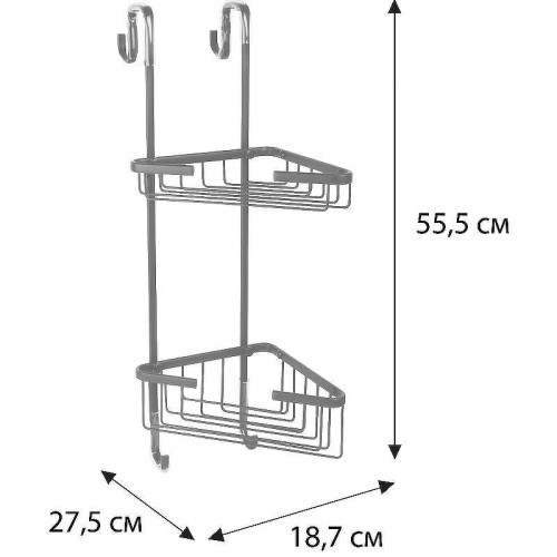 Полка корзина Fixsen Hotel FX-853B-2 угловая Черная матовая