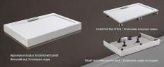 Душевой поддон из искусственного камня WeltWasser WW TRS 10090 STONE-WT 100x90 10000004372 Белый