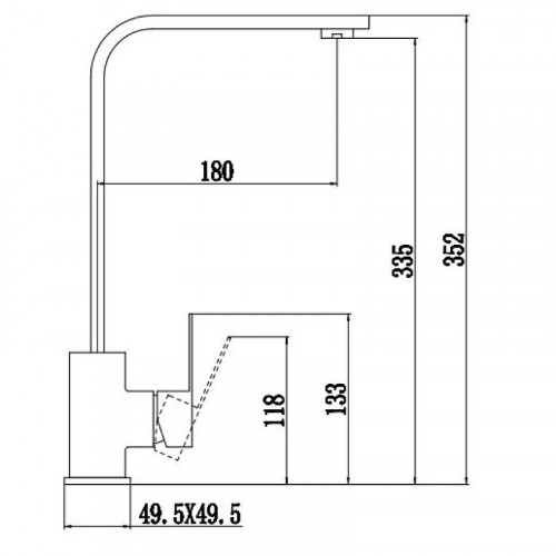 Смеситель для кухни Fmark FS8132 цвет Сатин