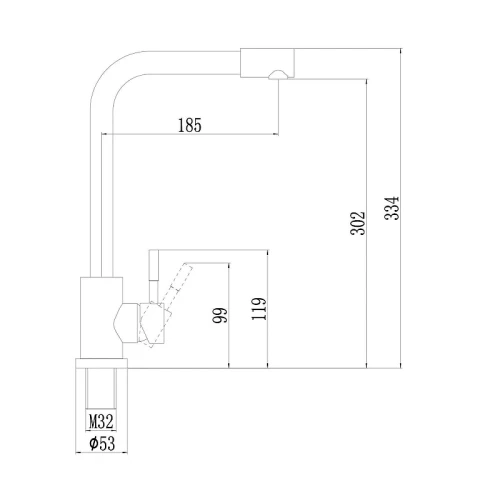 Смеситель для кухни Fmark FS8233H цвет Черный