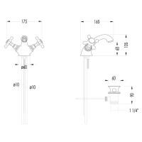 Смеситель для раковины Devon&amp;Devon Austin UTAU910CR Хром латунь