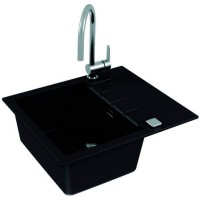 Кухонная мойка Alveus Granital Cadit 10 Carbon G91 590x500 1132021 Угольная искусственный камень (литьевой мрамор) встраиваемый