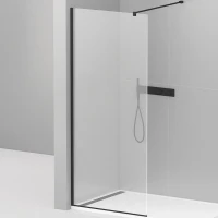 Душевая перегородка Cezares Liberta 105 LIBERTA-L-1-105-120-C-NERO профиль Черный матовый стекло прозрачное