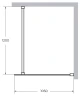 Душевая перегородка Cezares Liberta 105 LIBERTA-L-1-105-120-C-NERO профиль Черный матовый стекло прозрачное