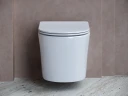 Комплект унитаза с инсталляцией Ceramicanova Balearica CN6000_1001M_1000 с сиденьем Микролифт и клавишей смыва Хром матовый фарфор подвесной