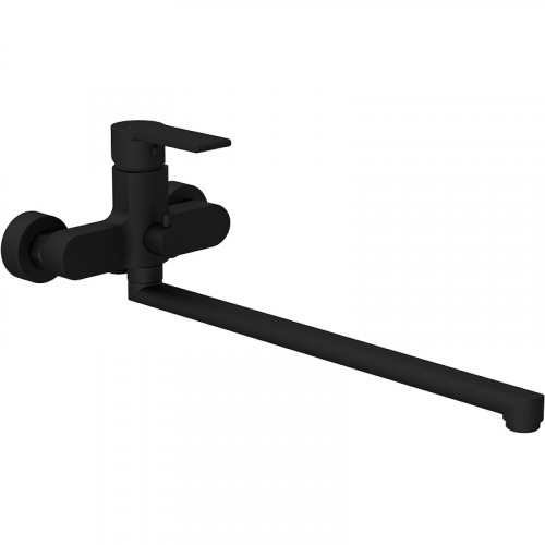 Смеситель для ванны Cersanit Brasko Black 64092 универсальный Черный матовый латунь на стену