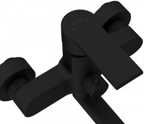 Смеситель для ванны Cersanit Brasko Black 64092 универсальный Черный матовый латунь на стену