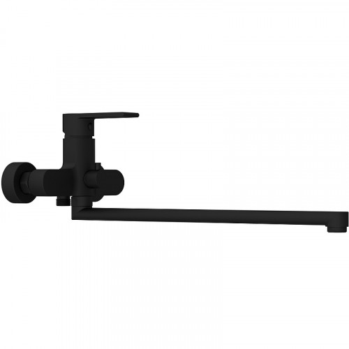 Смеситель для ванны Cersanit Brasko Black 64092 универсальный Черный матовый латунь на стену