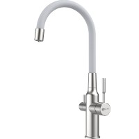 Смеситель для кухни Lemark Expert LM5083S-White Хром Белый нержавеющая сталь