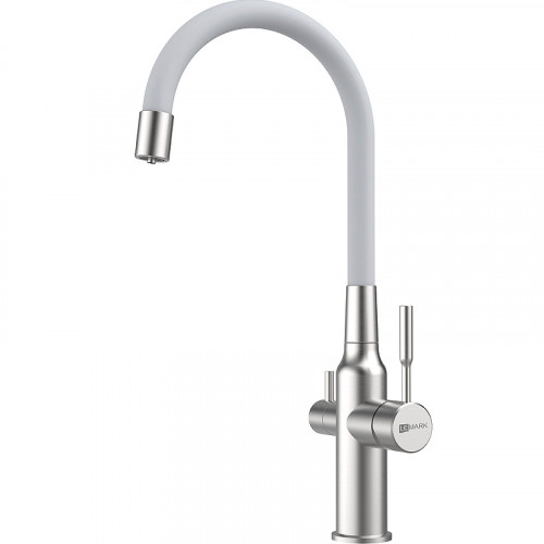 Смеситель для кухни Lemark Expert LM5083S-White Хром Белый нержавеющая сталь