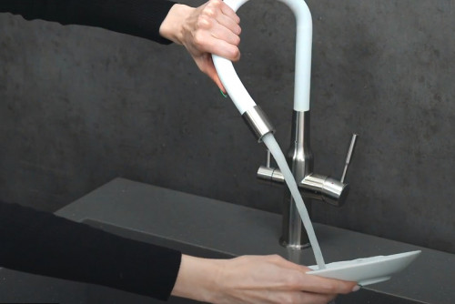 Смеситель для кухни Lemark Expert LM5083S-White Хром Белый нержавеющая сталь