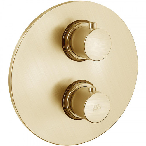 Смеситель для душа Paffoni Light LIQ018HGSP с термостатом Золото медовое брашированное латунь встраиваемый