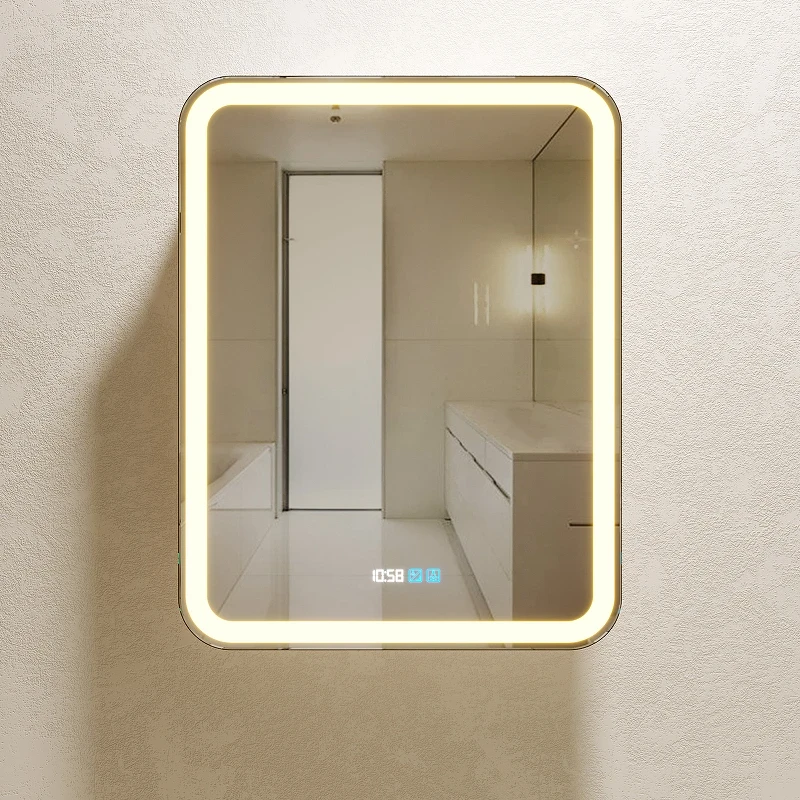 Зеркальный шкаф Silver Mirrors Фиджи 60-3 R LED-00002858 с подсветкой Белый МДФ / ЛДСП, стекло