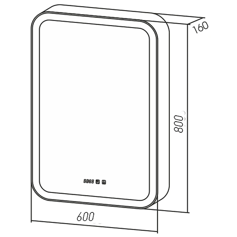 Зеркальный шкаф Silver Mirrors Фиджи 60-3 R LED-00002858 с подсветкой Белый МДФ / ЛДСП, стекло