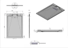 Душевой поддон из искусственного камня Esbano Luxe ESP-LM128D 120х80 ESPLM128DR цвет Мрамор бежевый
