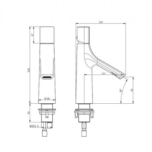 Смеситель для раковины Wonzon &amp; Woghand The One WW-H010-MW цвет Белый матовый