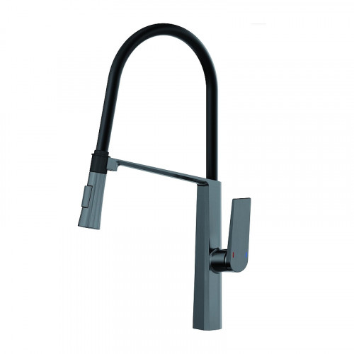 Смеситель для кухни Haiba HB73827-3 цвет Оружейная сталь