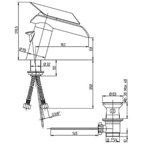 Смеситель для раковины Paini Morgana 73PW211VR Никель
