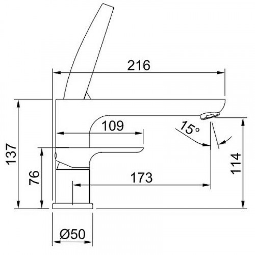 Смеситель на борт ванны Raglo R03.31 Хром латунь