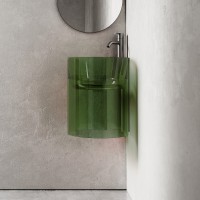 Раковина Abber Kristall 42 AT2705Emerald Зеленая полиэфирная смола подвесная