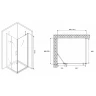 Душевой уголок Abber Zart 100x70 AG08100-S71 профиль Хром стекло прозрачное