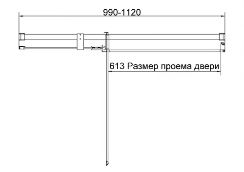 Душевая дверь Vincea Экстенза (Extenza) 110 VDP-4EX1011CLGM профиль Вороненая сталь стекло прозрачное