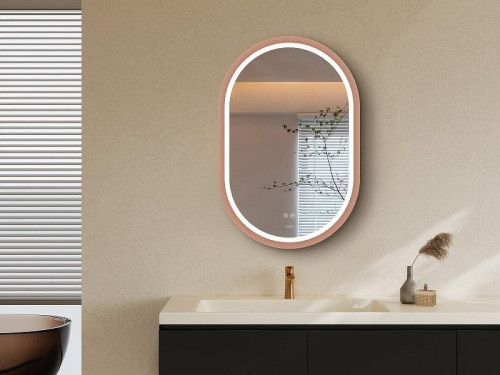 Зеркало Esbano ES-3310HVDG 60 ESMR3310HVDG с подсветкой цвет Розовое золото с сенсорным выключателем и подогревом