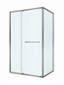 Душевой уголок Cezares Lux 120x90 LUX-AH-FS-11-120/90-C-GM профиль Оружейная сталь стекло прозрачное