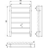 Электрический полотенцесушитель Laris Феличия ЧКЧ6 400х600 L 73207610 Черный муар