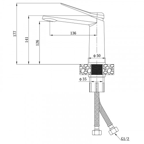 Смеситель для раковины ESKO Shanghai SHA26 Хром латунь