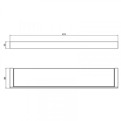 Стеклянная полка Timo Petruma 15272/03 Черная матовая