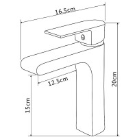 Смеситель для раковины Melodia della vita Waltz MDV30120bk Черный матовый латунь
