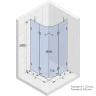 Душевой уголок Riho SZ Scandic NXT X309 117х117 G001109120 9GX04703C0) профиль Хром стекло прозрачное